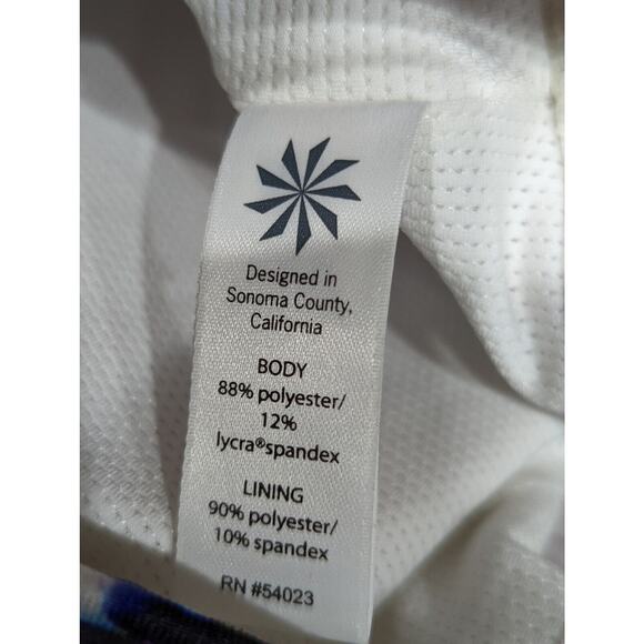 Athleta Size Small Sports Bra Splattered Print Removable Padding - Picture 3 of 8